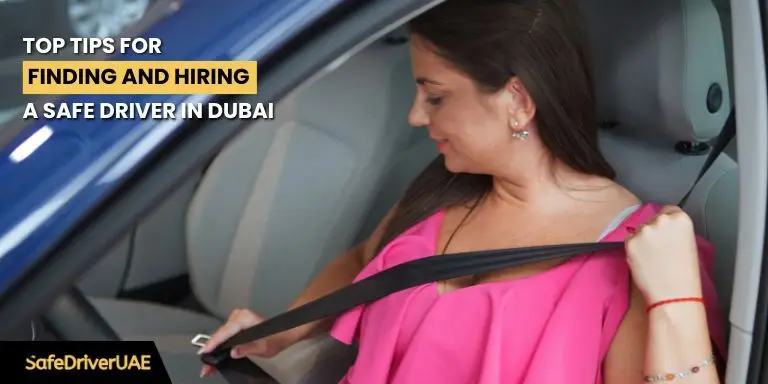 A professional driver opening a car door, symbolizing reliable tips for hiring a safe driver in Dubai