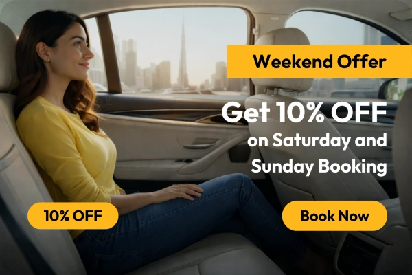 Weekend offer for safe driver service in Dubai with 10% off on Saturday and Sunday bookings